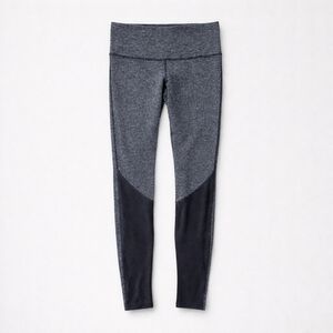 Lululemon Run Inspire Tight Leggings Heathered Grey And Black Size 6